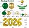 Graduation Decorations Class of 2026: Green and Gold Graduation Balloon Arch Garland Kit and Gold Confetti Balloons Congrats Grad Banner 2026 Foil Balloon Decorations For Grad Party